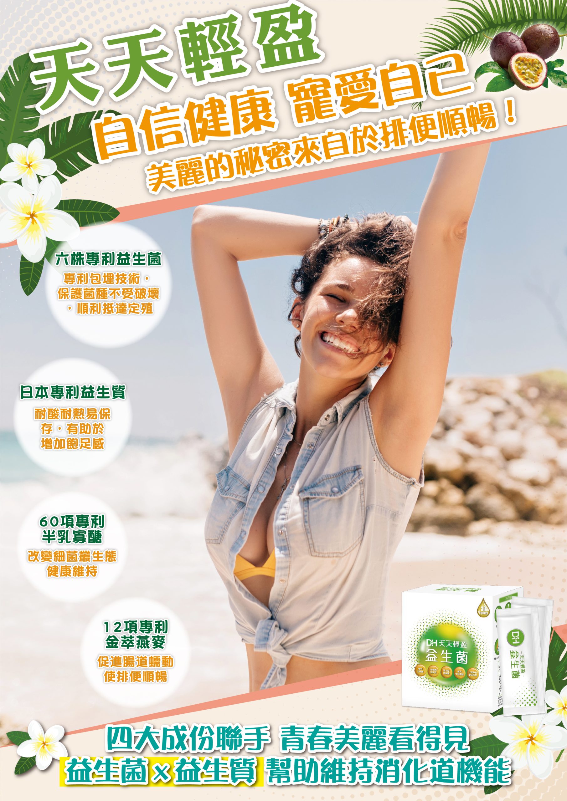 DH恆隆生技/評價/天天輕盈益生菌/專利益生菌/益生質/專利包埋技術/半乳寡醣/排便順暢/改變細菌叢生態/調整體質